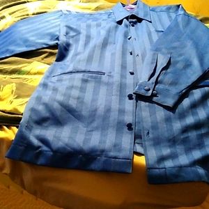 Royal blue dress shirt size is large but it is a very very large dress shirt